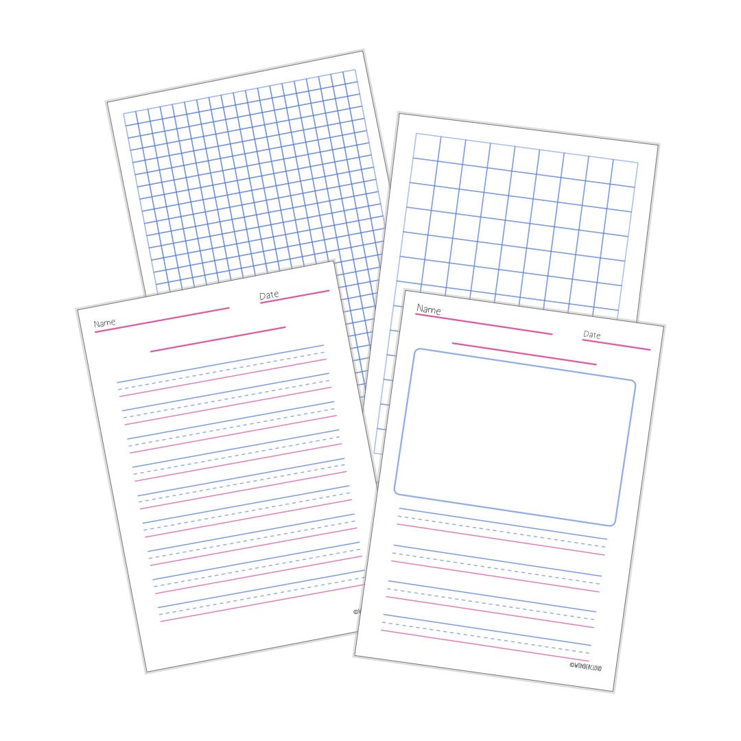 Lined Paper- Handwriting Practice- Learning to Write - School Paper ...