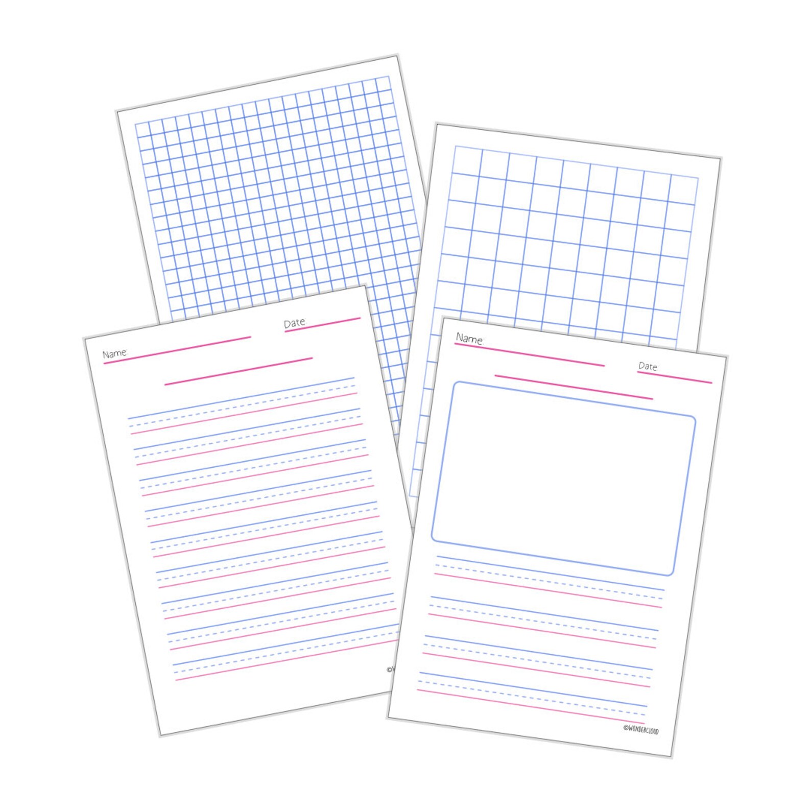 Lined Paper- Handwriting Practice- Learning to Write - School Paper ...