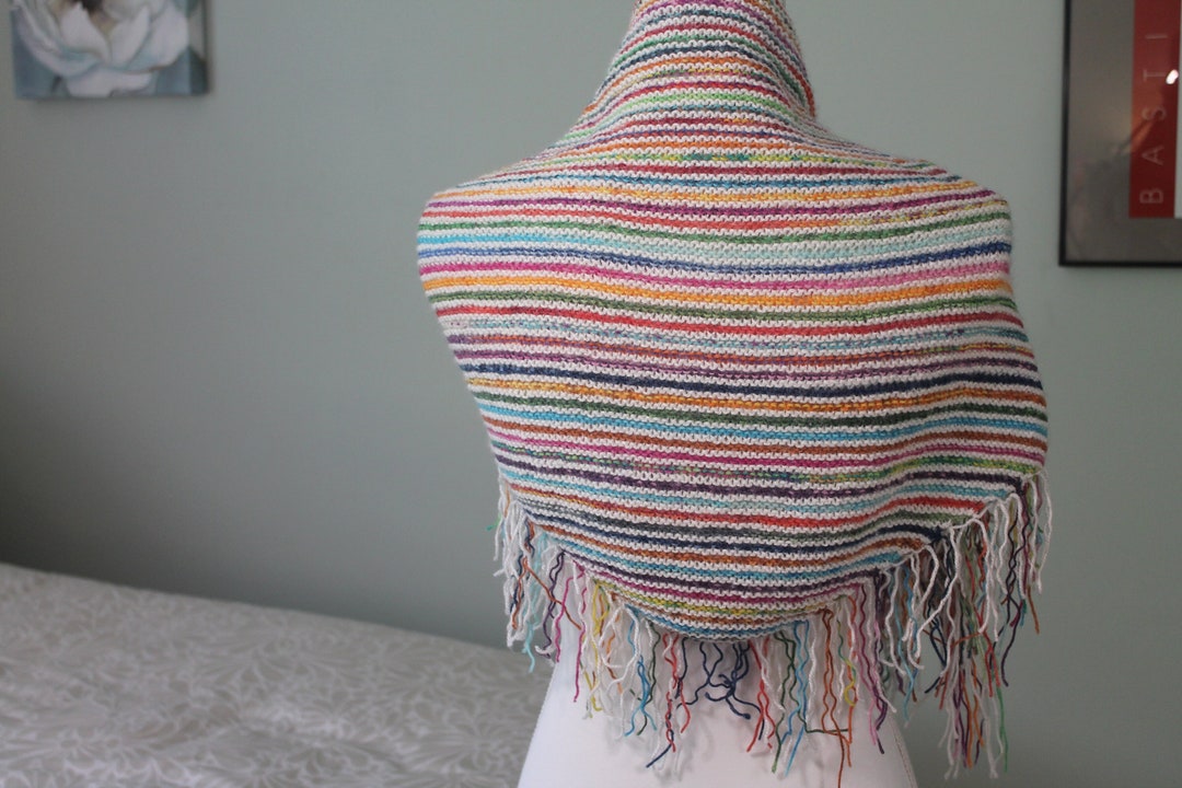 embroidered shawl with fringe