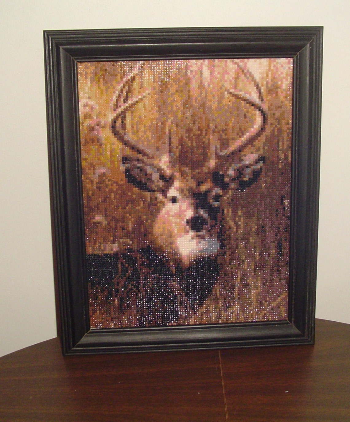 Framed Handmade Diamond Painting Deer in the Etsy