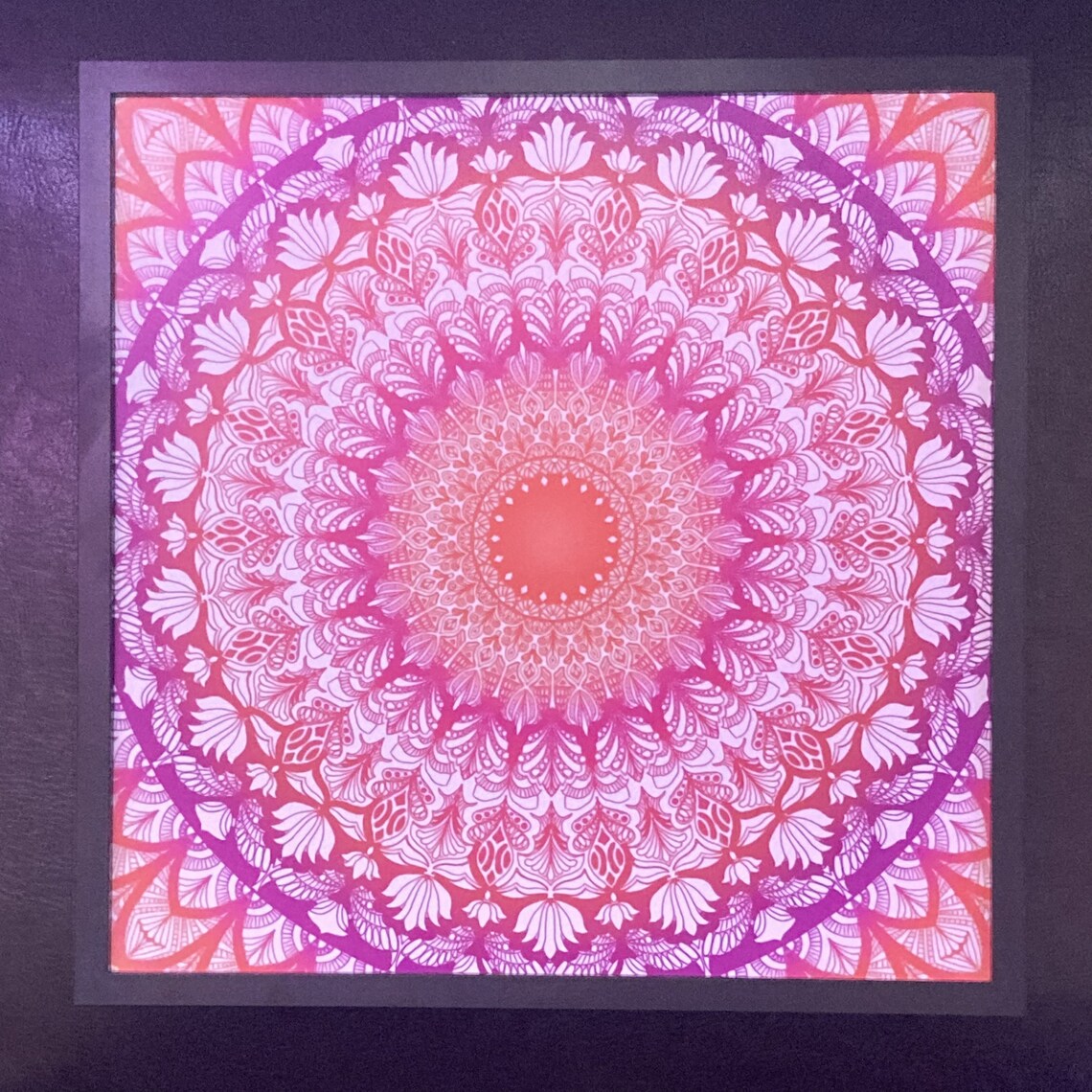 Colorful Mandala Canvas Print Wall Art Digital Canvas Art Etsy