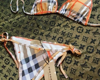 burberry orange bikini