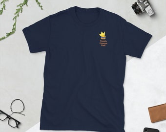 Camiseta de manga corta de manga corta de la mejor hamburguesa con queso papá del mundo