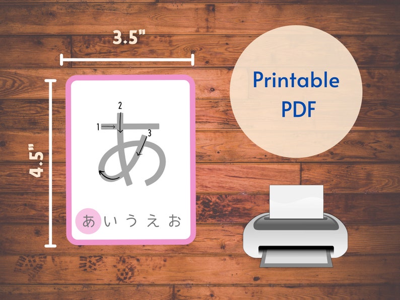 Japanese Hiragana Stroke Order Flashcards - Printable Flashcards ...