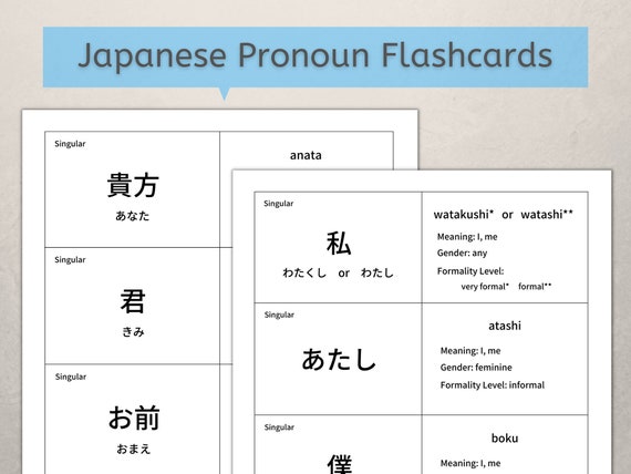 School Supplies in Japanese Flashcards