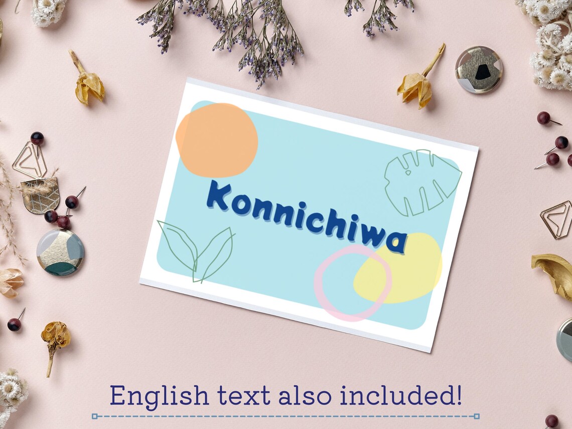 Japanese Greeting Printable Postcards Stationery printable - Etsy