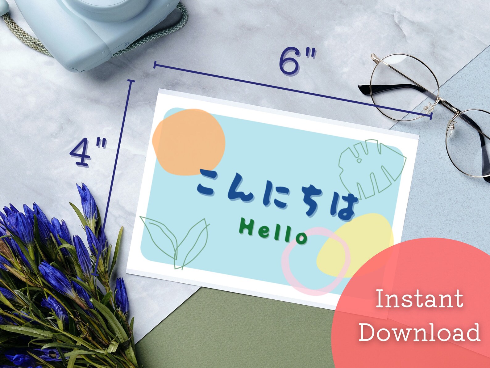 Japanese Greeting Printable Postcards Stationery printable - Etsy