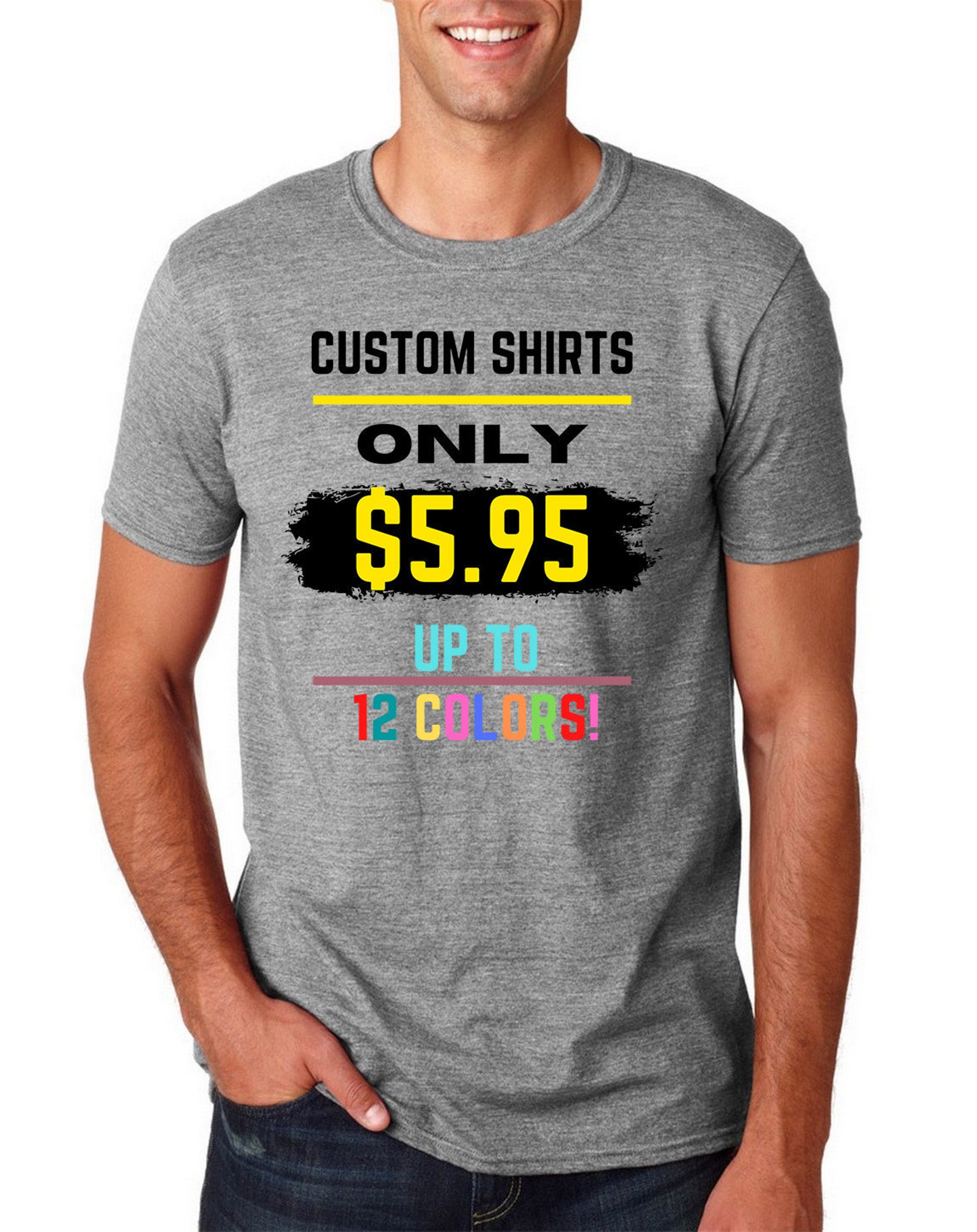 Discount Bulk Screen Printing TShirts No Setup Fee 6 Etsy