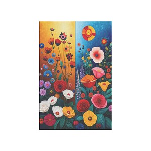 Chic Mid Century Flower Artwork for Home Decor