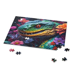 Vibrant Snake Jigsaw Puzzle (120, 252, 500-Piece) Adult Puzzles Beautiful Gift Puzzle 500 Piece