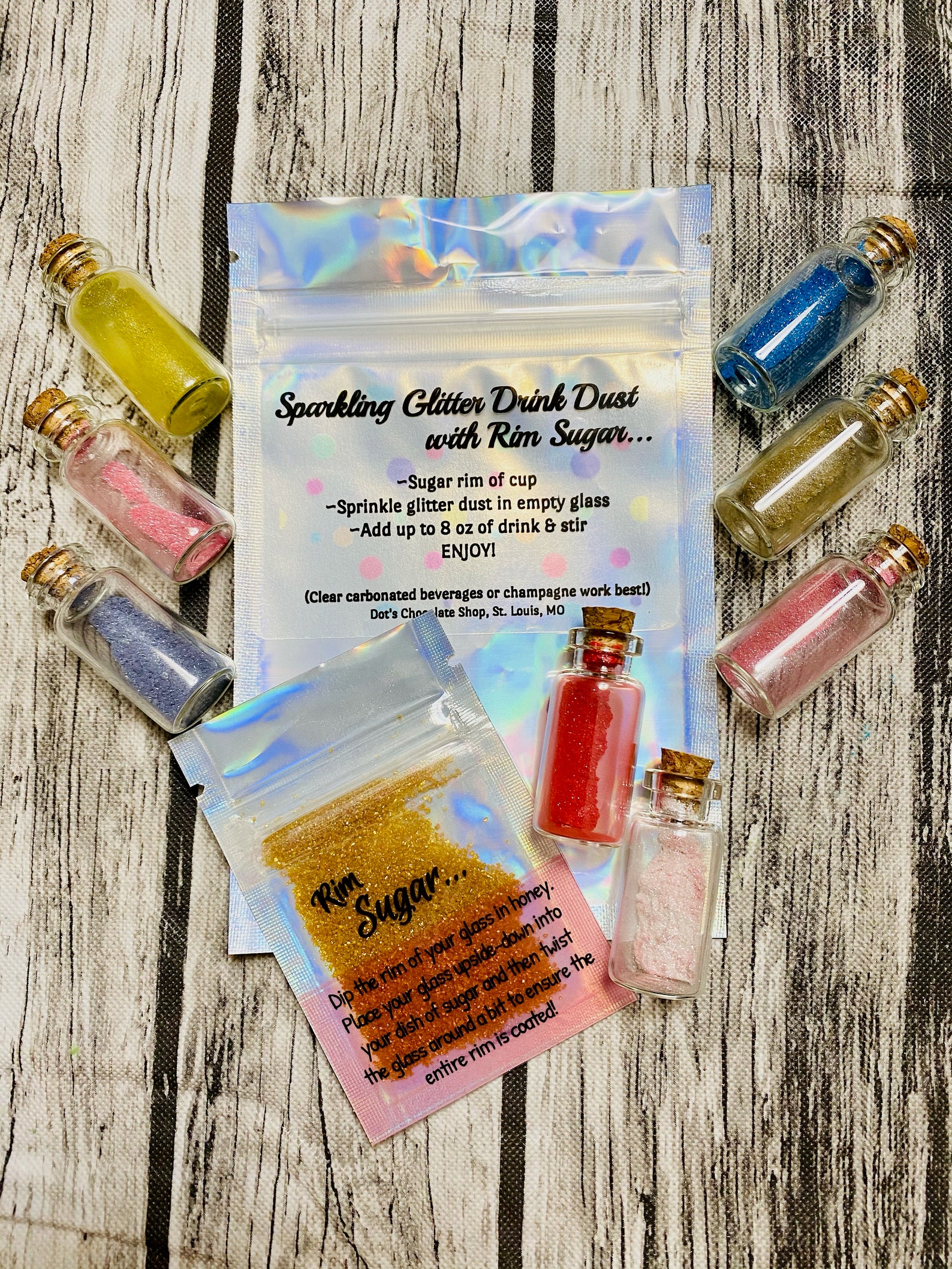 Glitter Drink Dust Set Etsy