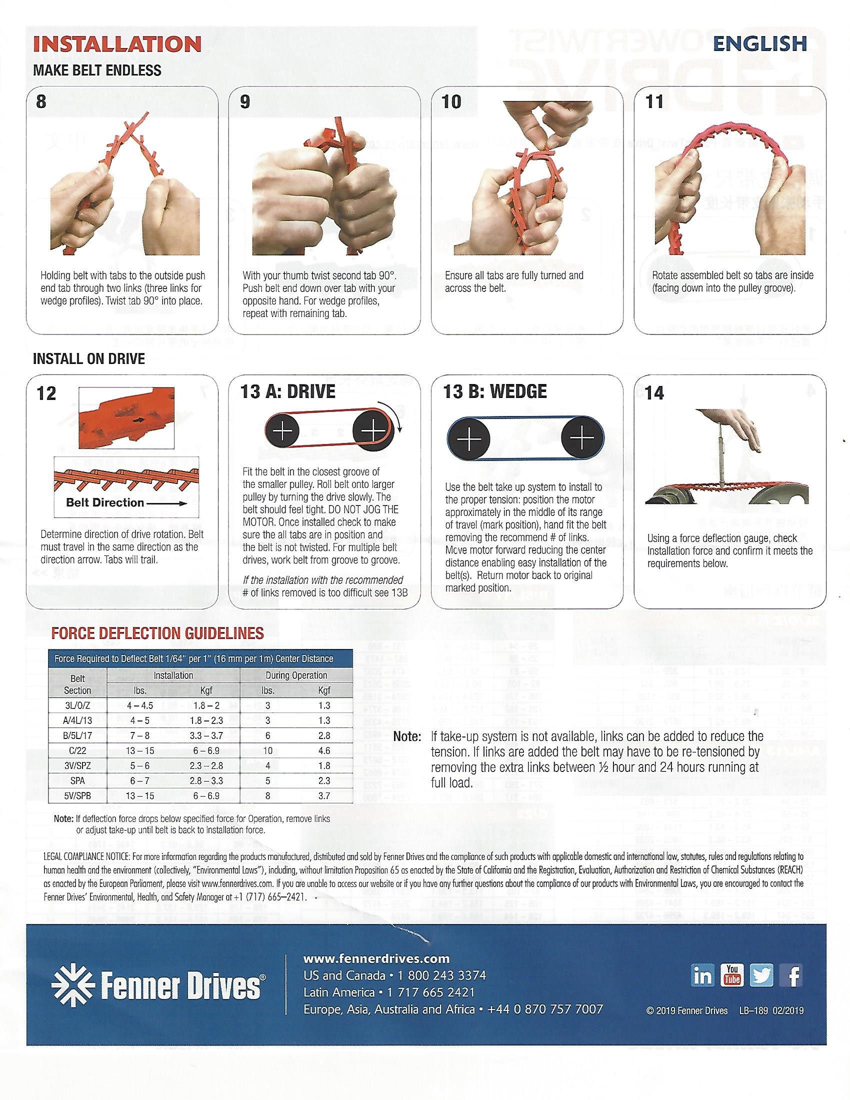 Fenner V Belt Size Chart Pdf