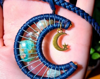 Collar de luna de cristal