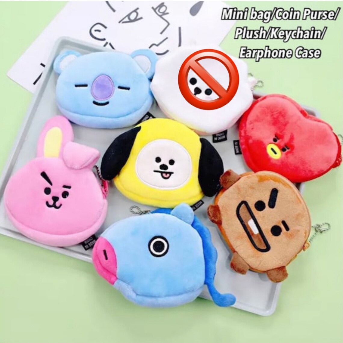 BTS BT21 Keychain BT21 Mini Bag BTS Kpop Plush BT21 Etsy