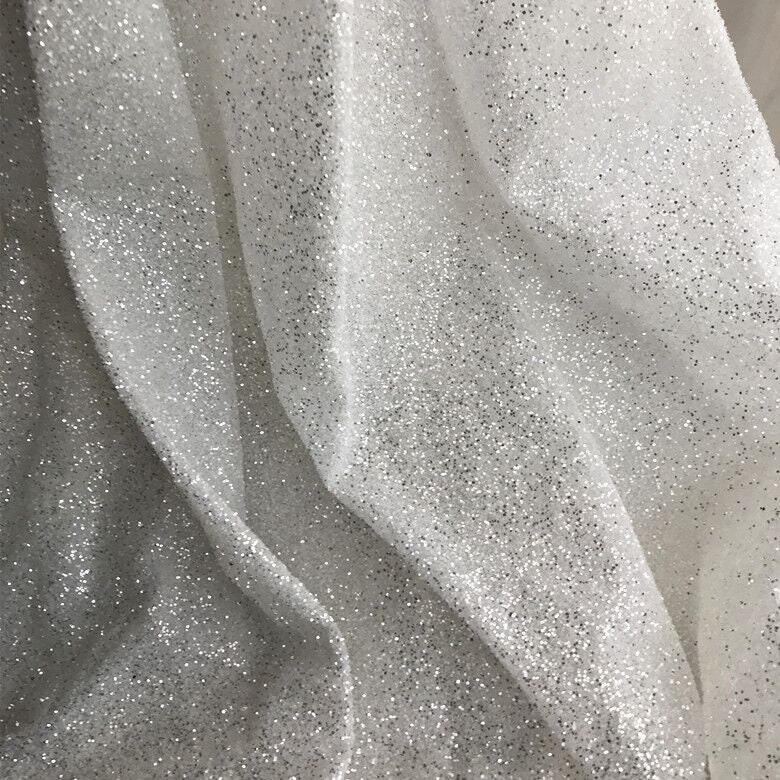 Gold black silver white sequin lace fabric glitter tulle Fabric For Baby Tutu Dress, Gowns, Wedding Veil,  party dress 1 yards