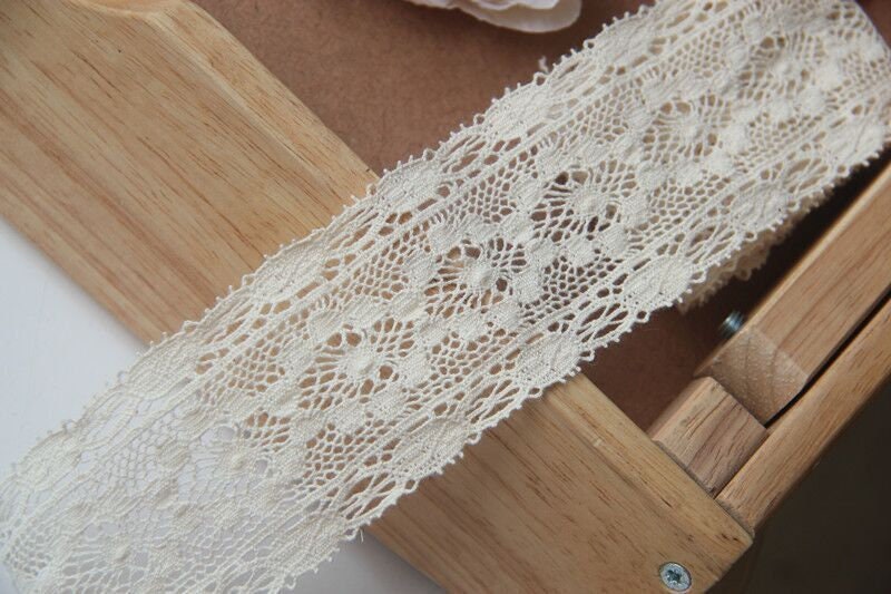 ZNZAKKA Cinta De Encaje Floral De Algodón Blanco Con Ojales