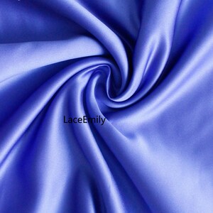 Thick Matte Satin fabric Ivory Satin fabric For Girl Dress, Wedding Background, Wedding dress, bridal dress 59" width Dark blue