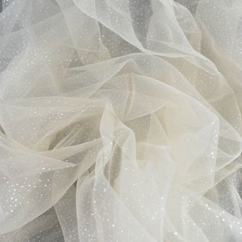 8 Colors Glitter Silver Lace Fabric Sequin Glitter Soft Tulle Etsy