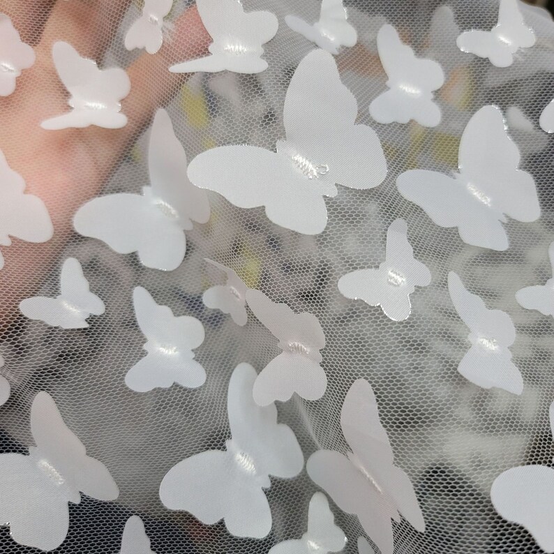 10 Colors 3D Butterfly Embroidery Lace Fabric Butterfly Mesh Etsy