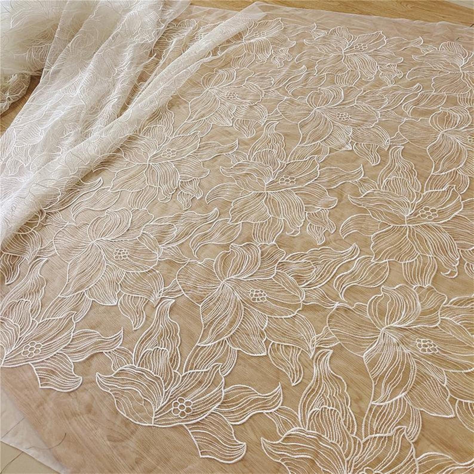 Ivory Embroidery Lace Eb5038