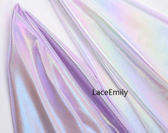 6 Colors 4-Way Stretch Reflective Fabric Soft Rainbow Reflective Fabric, Designer Fabric, Coated show dress fabric Halloween Costume 1 Yard
