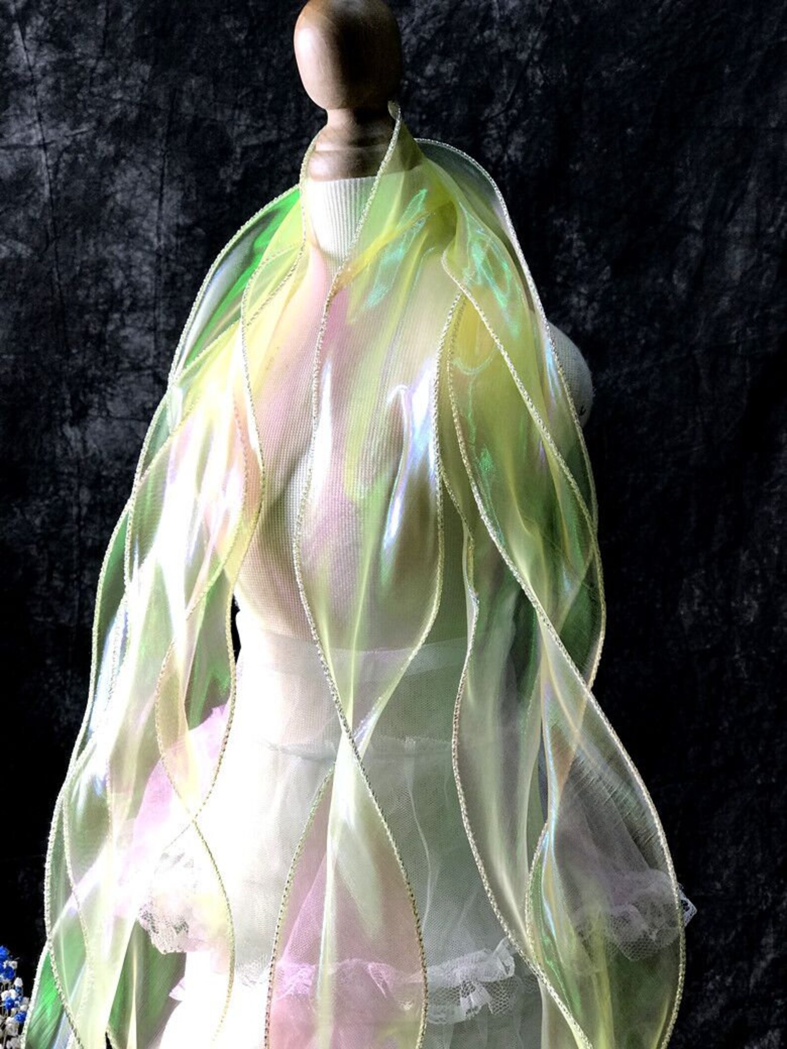 8 Colors 1 Meters 3D Gradient Pleated Lace Trim Colorful Wave Ruffled ...