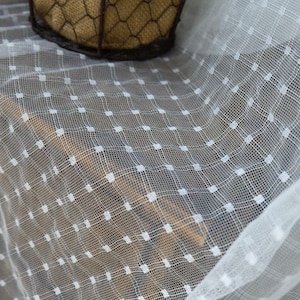 Schwarz Weiß Stretch Quadrat Geometrische Muster Spitze Weich Netz Tüll für Mädchen Kleid Tutu Kleid Braut Schleier 1 Meter