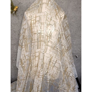 5 Farben Pailletten Stickerei Spitzenstoff Gitter Blume Tüll Für Mädchen Kleid Tutu Kleid Brautkleid Braut Schleier 1 Meter