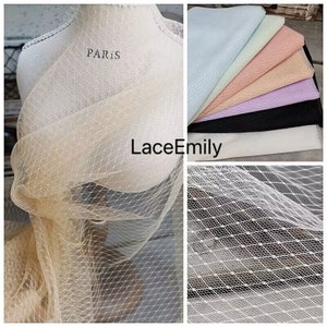 9 Farben Stretch Raute Netz Tüll Spitze Gitter Muster weiche Spitze Stoff Für Mädchen Kleid Tutu Kleid Braut Kleid Braut Schleier