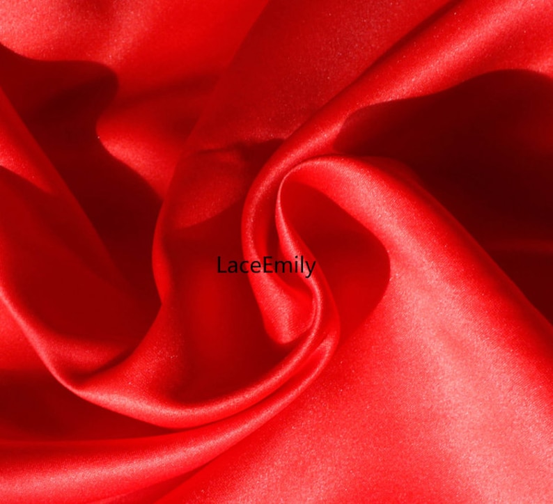 Thick Matte Satin fabric Ivory Satin fabric For Girl Dress, Wedding Background, Wedding dress, bridal dress 59" width image 6