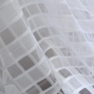 Schwarz Weiß Karierter Stickerei Stoff, Gittermuster Organza Mesh Tüll Stoff, Für Hochzeitskleid Brautschleier Tutu Kleid 1 Yard