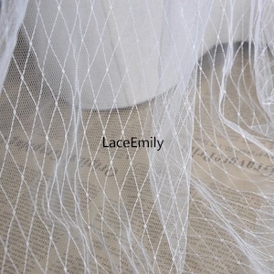 1 Yard Schwarz Weiß Rautenmuster Stickerei Spitze Stoff weichen Mesh Tüll Stoff Für Mädchen Kleid Tutu Kleid Hochzeitskleid Brautschleier