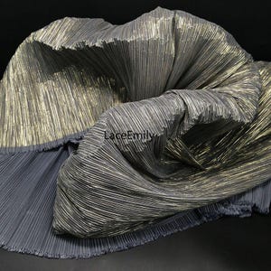 20 Colors Shiny Pleated fabric Black Ruffled Fabric, for Stage Costume Dress Stage Decoration Wedding Decor Prom dress, 1 yards 59" width 18#