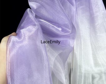 9 Colors Beautiful gradient organza fabric pink gradient organza tulle fabric For Girl Dress Tutu Dress Wedding Dress