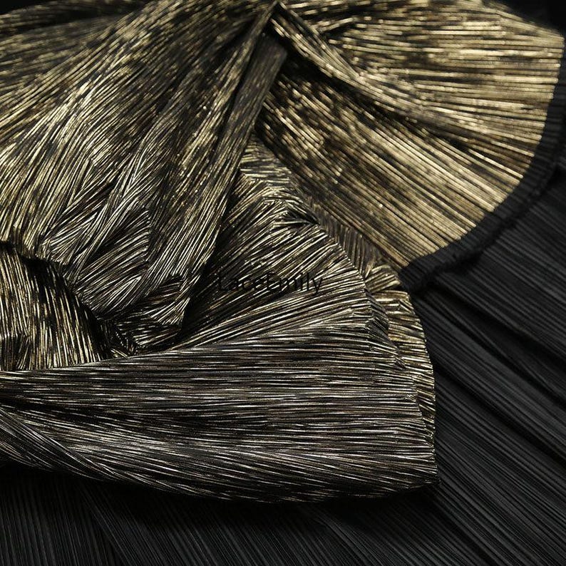 20 Colors Shiny Pleated fabric Black Ruffled Fabric, for Stage Costume Dress Stage Decoration Wedding Decor Prom dress, 1 yards 59" width 8#