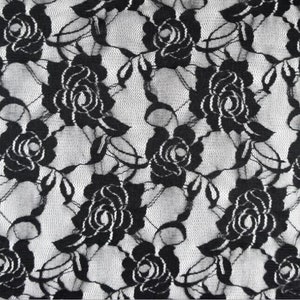 3 Farben Rot Weiß Schwarz Rose Stickerei Spitze Stoff blume Weicher Stretch Tüll für Mädchen Kleid Tutu Kleid Hochzeitskleid Brautschleier 1 Yard