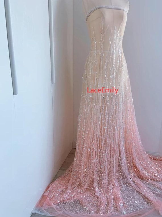 Pink Gradient Beaded Petal Embroidery Lace Fabric Sequin Floral Tulle Fabric for Girl Dress Tutu Dress Wedding Dress Bridal Veil 1 Yard - Etsy Pink Gradient Beaded Petal Embroidery Lace Fabric Sequin Floral Tulle Fabric for Girl Dress Tutu Dress Wedding Dress Bridal Veil 1 Yard - Etsy