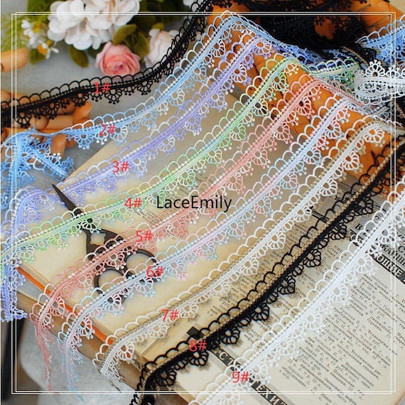 3 Yards 9 Colors Flower Embroidery Lace Trim Colorful Gradient Floral  Crochet Lace Trim for Necklace, Wedding Gown, Hats, Dress Decoration - Etsy