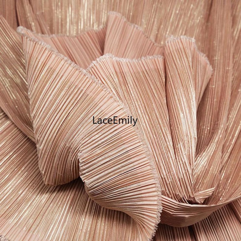 20 Colors Shiny Pleated fabric Black Ruffled Fabric, for Stage Costume Dress Stage Decoration Wedding Decor Prom dress, 1 yards 59" width 5#