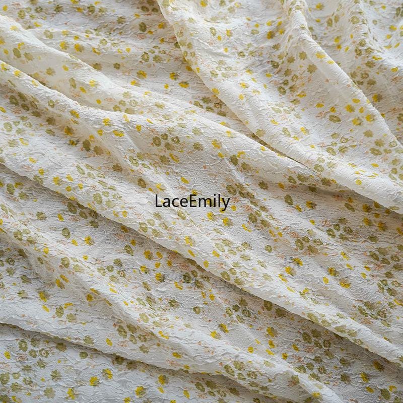 thumbnail image 2 of 1 Meter Pleated Chiffon Fabric - White & Purple, DIY Craft Material For Dresses, Skirts, Sewing Projects 2 of 6