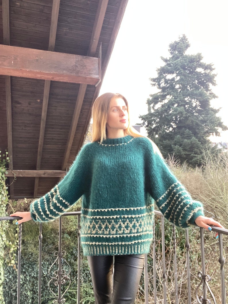 Kid Mohair Sweater Knitted Mohair Sweater Etsy