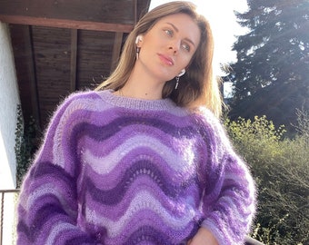 Kid Mohair Pullover | Gestrickter Mohair Pullover