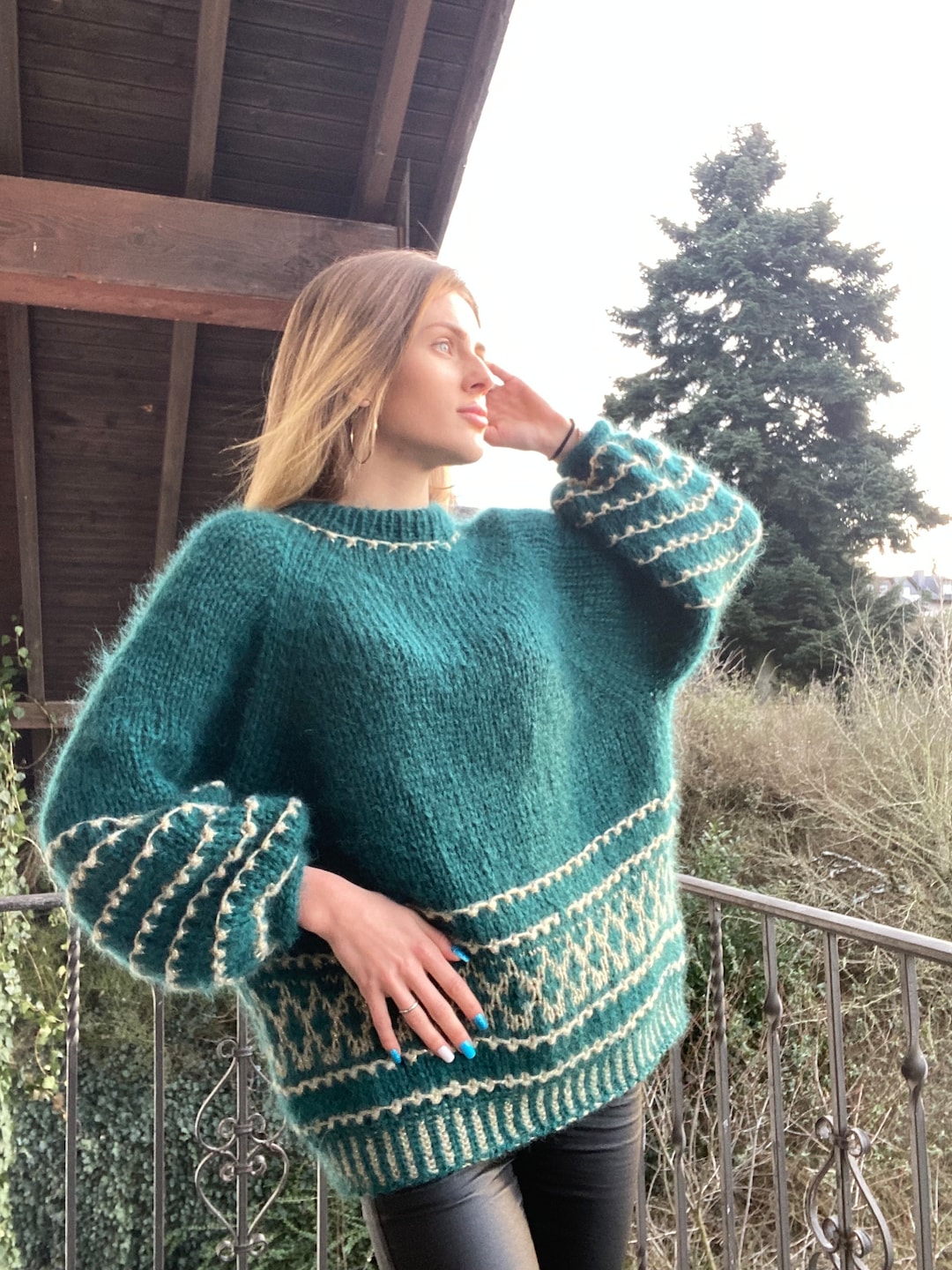 Kid Mohair Sweater Knitted Mohair Sweater Etsy