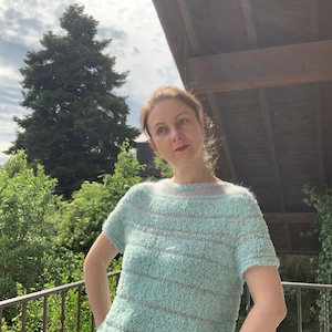 Hand Knitted Top Sequins