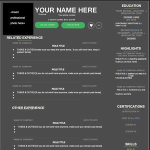 SPOTIFY RESUME TEMPLATE