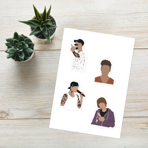 Justin Bieber Through All Phases Sticker sheet