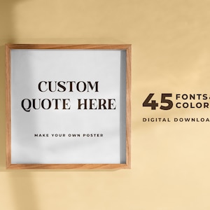 Impresión de cotización personalizada, texto personalizado, póster de cotización personalizado, impresión de versículo personalizado, impresión de versículo bíblico, póster de cotización personalizado, impresión personalizada imprimible
