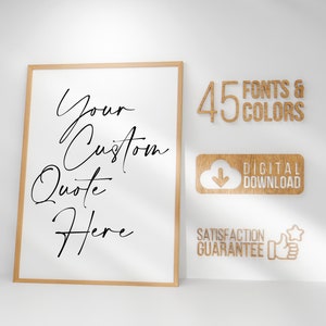 Benutzerdefinierter Zitatdruck, benutzerdefinierter Text, personalisiertes Zitatposter, kreative Typografie-Wandkunst, individuelles Zitatposter, druckbares individuelles Zitat,