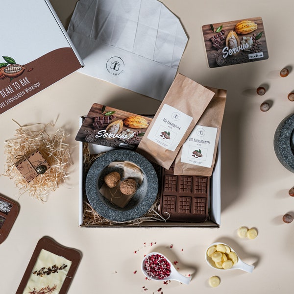 DIY-Set zum Schokolade selber machen | Der Bean to bar Schokoladen Workshop für zu Hause | Geschenk | Gift | Kindergeburtstag