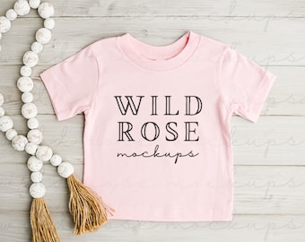 Bella Canvas 3001T, 3001B, Baby Shirt Mockup, Toddler Shirt Mockup, Bella Canvas, Flat Lay Mockup, Gender Neutral Mockup, Farmhouse, PINK